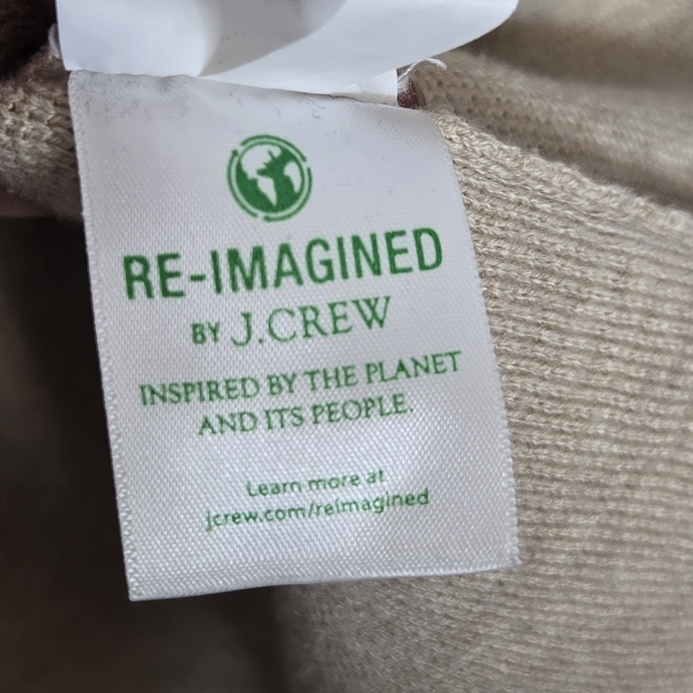 J.crew Sophia Sweater blazer open‎ front heather natural color wheat wool blend - Picture 10 of 11